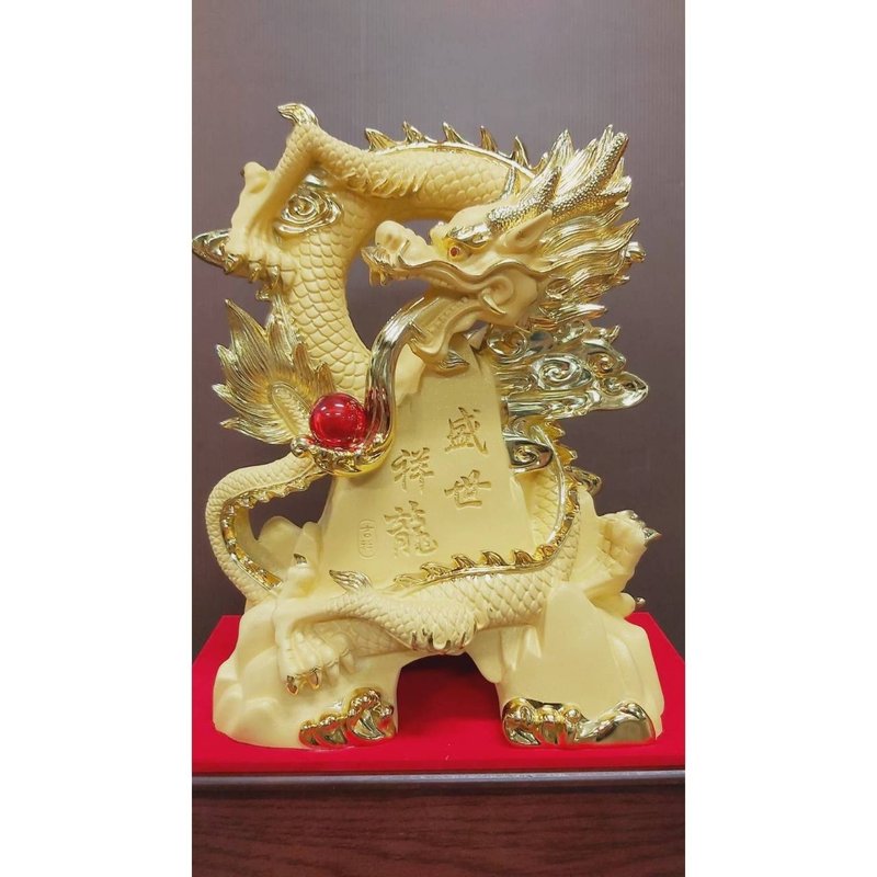 Gold foil auspicious dragon, promotion gift, retirement gift, opening gift, housewarming gift, honorary transfer gift - Other - Other Materials Gold