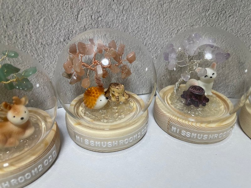 訂製送專屬文字 | 水晶樹系列微景觀水晶球 | 可愛 | 居家擺飾 - 擺飾/家飾品 - 水晶 多色