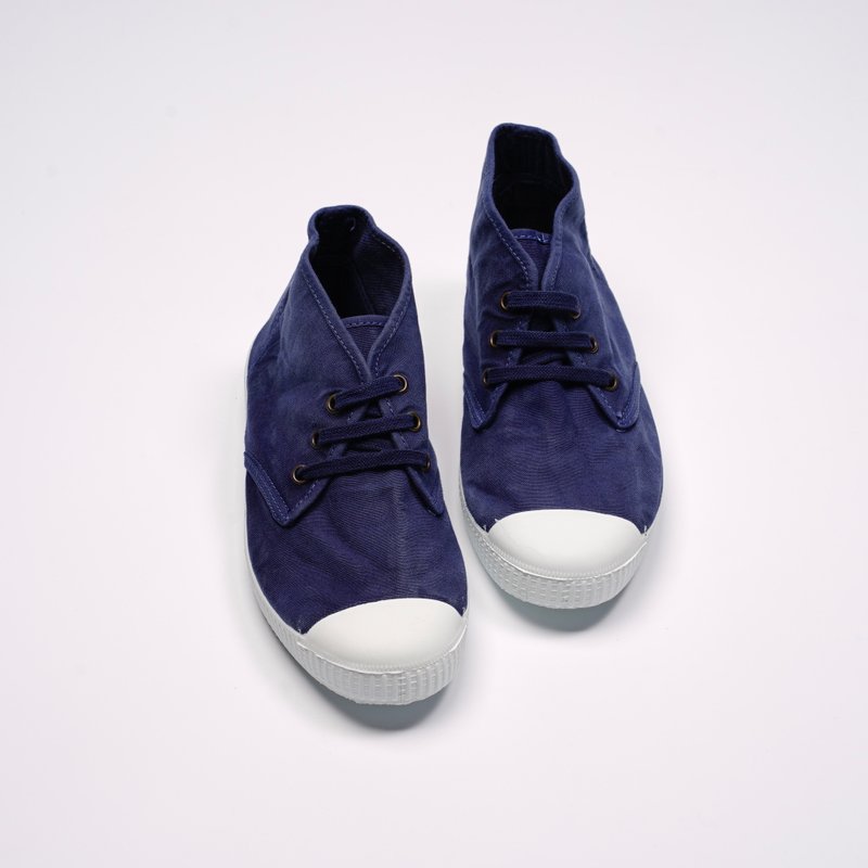 西班牙帆布鞋 CIENTA 60777 84 深藍色 洗舊布料 大人 Chukka - 女休閒鞋/帆布鞋 - 棉．麻 藍色
