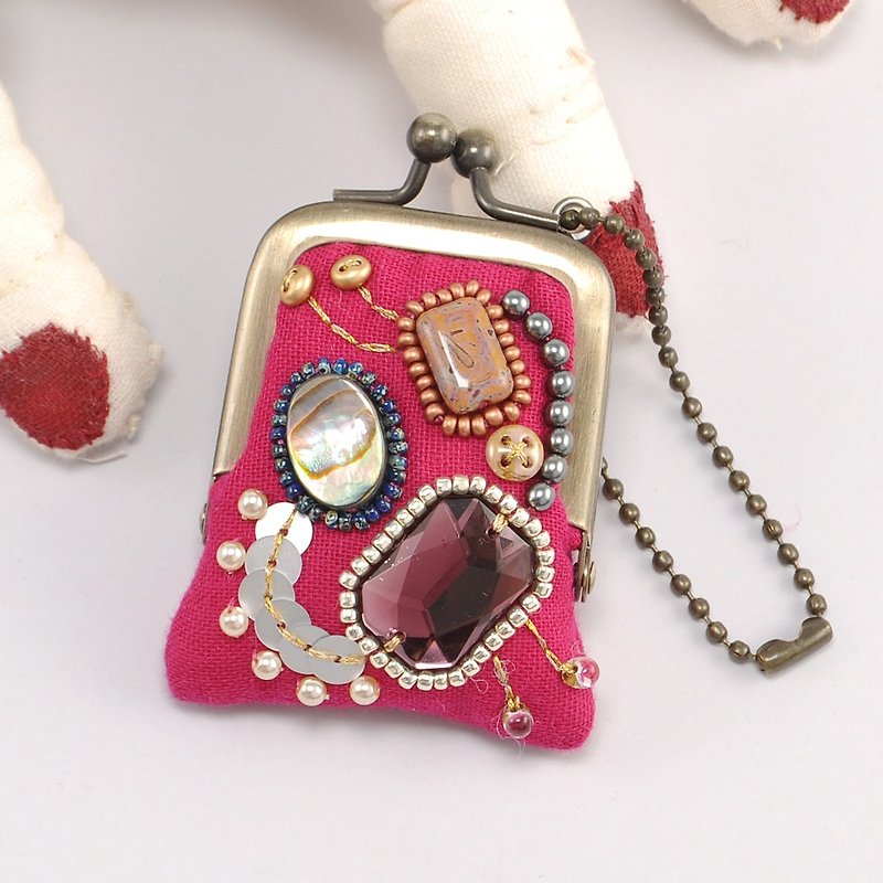 tiny purse for rings and pill,coins,accessories,bag charm purse pink purse 32 - กระเป๋าเครื่องสำอาง - พลาสติก สึชมพู