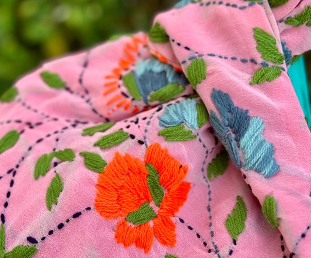 花柄刺繍 ピンク ハンドバッグ Amazon | (ADOSSY) 刺繍バッグキット 刺繍キット 初心者 セット