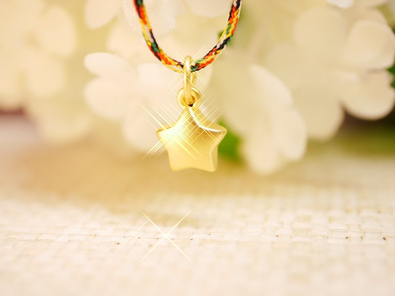 Gold Pendant-Star Pendant Gold Jewelry-Gold 9999 - สร้อยคอ - ทอง 24 เค สีทอง