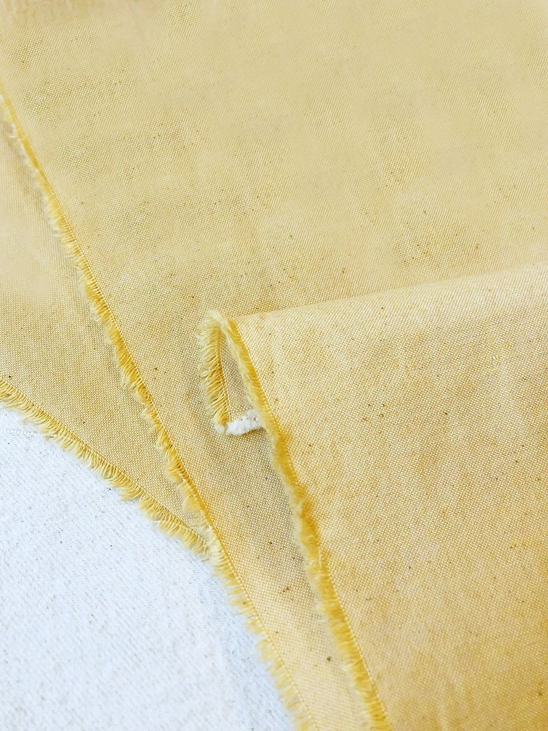 Organic Cotton Mountain Zhi Dyed Plain Weaving Fabric Organic Cotton - Knitting, Embroidery, Felted Wool & Sewing - Cotton & Hemp Yellow