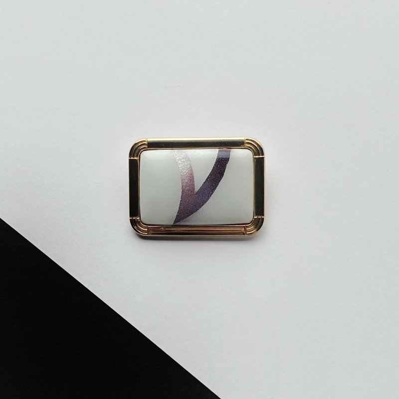 ハレー【アメジスト Amethyst】 七宝焼のブローチ 純銀胎有線七宝 18kgf - 胸針 - 其他材質 紫色