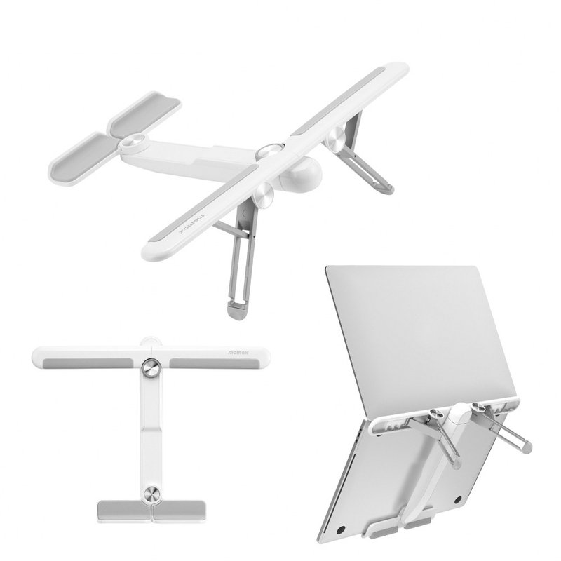 MOMAX Fold Stand 隨行四節調較多用途支架(KH2) - 電腦配件 - 鋁合金 白色