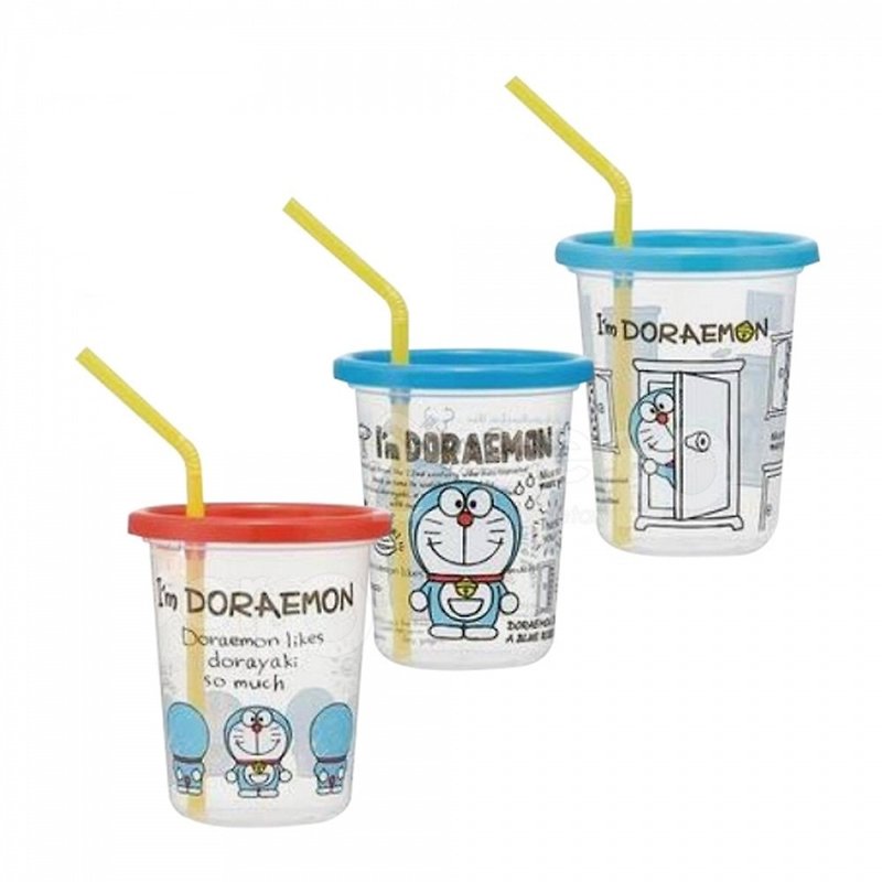 Skater-Made in Japan 3-cup water cup (320ml)-Doemon - Children's Tablewear - Plastic Multicolor