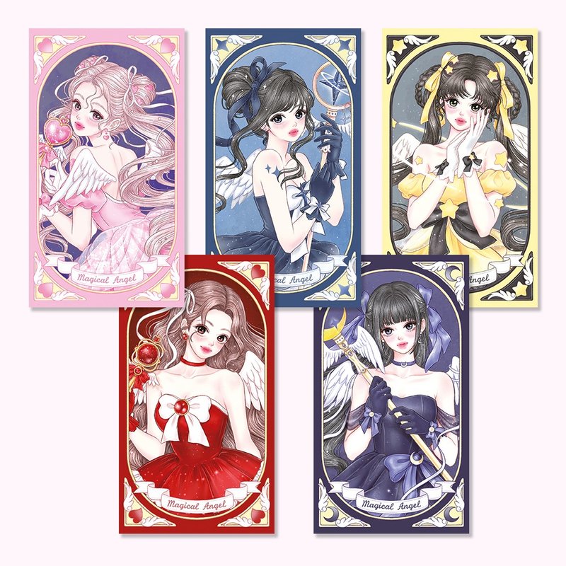 Magical angels post card (5 Design) - 卡片/明信片 - 紙 