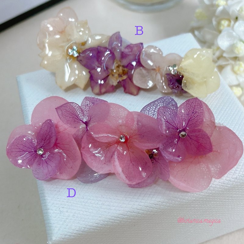Botanica Magica | Japanese three-dimensional immortal flower resin | Hairpin - Hair Accessories - Plants & Flowers Multicolor