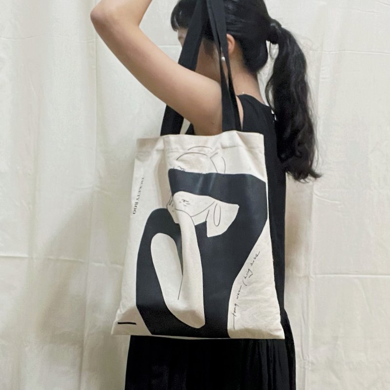 tickety boo canvas bag - Handbags & Totes - Cotton & Hemp Khaki
