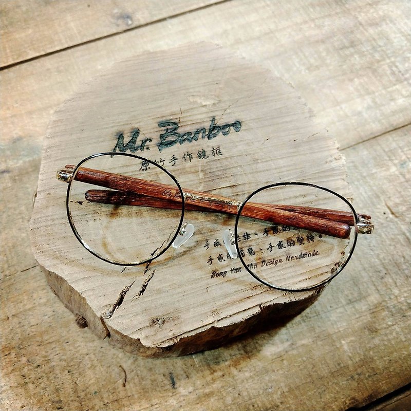 Taiwan handmade glasses [MB F] series of exclusive patented touch aesthetic aesthetic action art - Glasses & Frames - Bamboo Red
