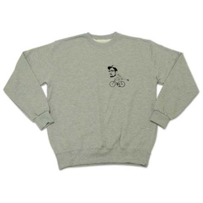 YUJI CYCLING (sweat) - Men's T-Shirts & Tops - Cotton & Hemp Gray