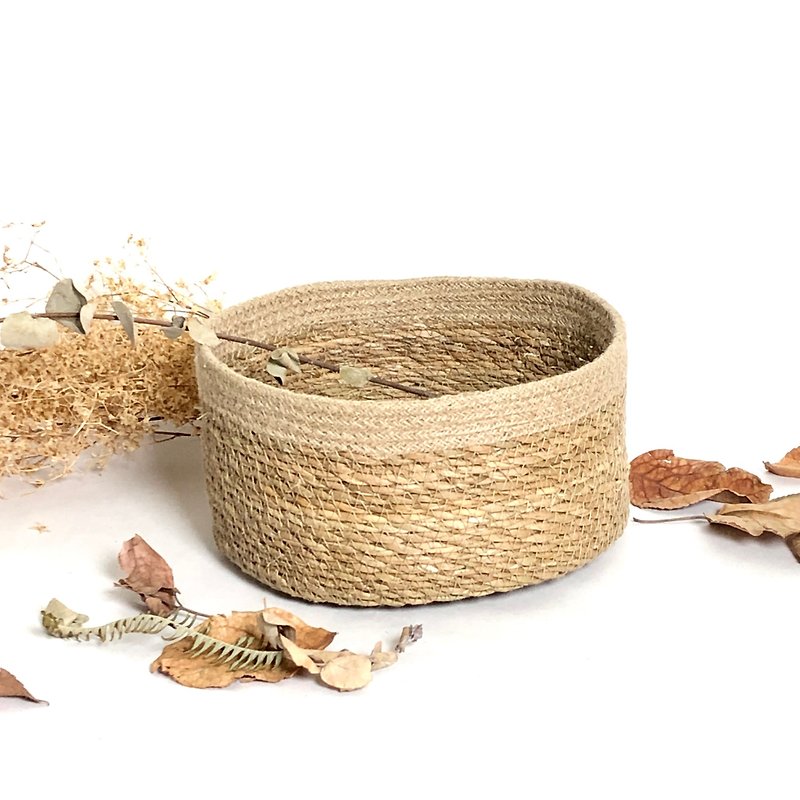 Waterweed Basket_Pure Original_Fair Trade - Storage - Cotton & Hemp Khaki