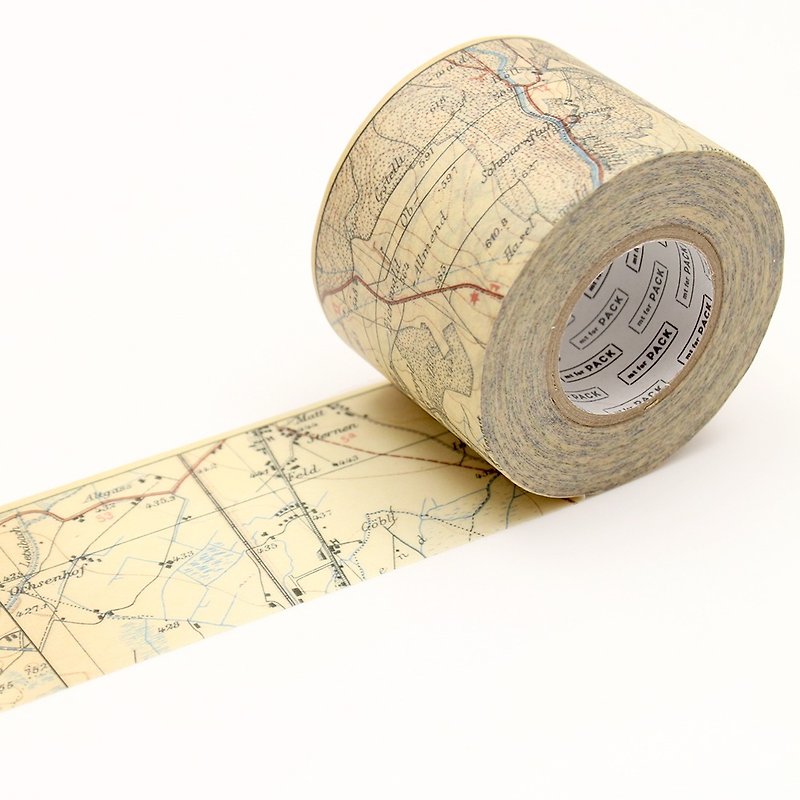 mt for PACK Packaging Tape【Vintage Map (MTPACK13)】2018SS - Washi Tape - Paper Yellow