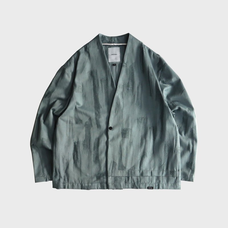 DYCTEAM - Jacquard tree pattern blazer - 男西裝外套 - 其他材質 綠色
