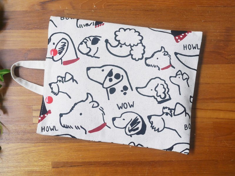 Limited order = environmentally friendly red bean warm pack / red bean hot compress pad = cute Taiwanese fabric = dog illustration = beige (3 colors in total) - Other - Cotton & Hemp White