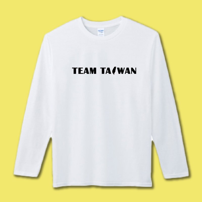 TEAM TAIWAN 大學T 棒球 金牌 世界冠軍 讚 衣服 長袖 T恤 白T - 男 T 恤 - 棉．麻 多色