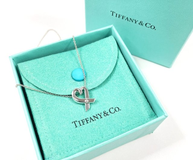 【美品】Tiffany ティファニー ラビングハート １Pダイヤ ネックレスSV Tiffany & Co. - TIFFANY&Co. ティファニー ラビングハート