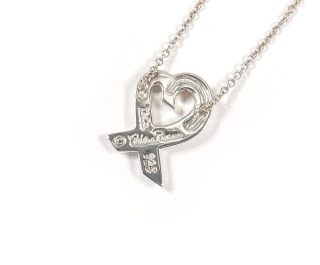 極美品 ティファニー ラビングハート ダイヤ ネックレス シルバー925 日本直送 中古美品】ティファニー TIFFANY&Co. ネックレス