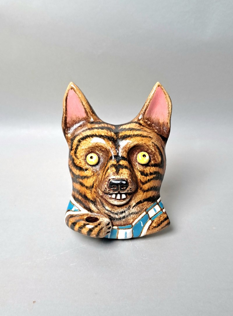 Taiwan Dog (Tiger Spot) Diffuser 02 (Handmade Pottery) - น้ำหอม - ดินเผา ขาว