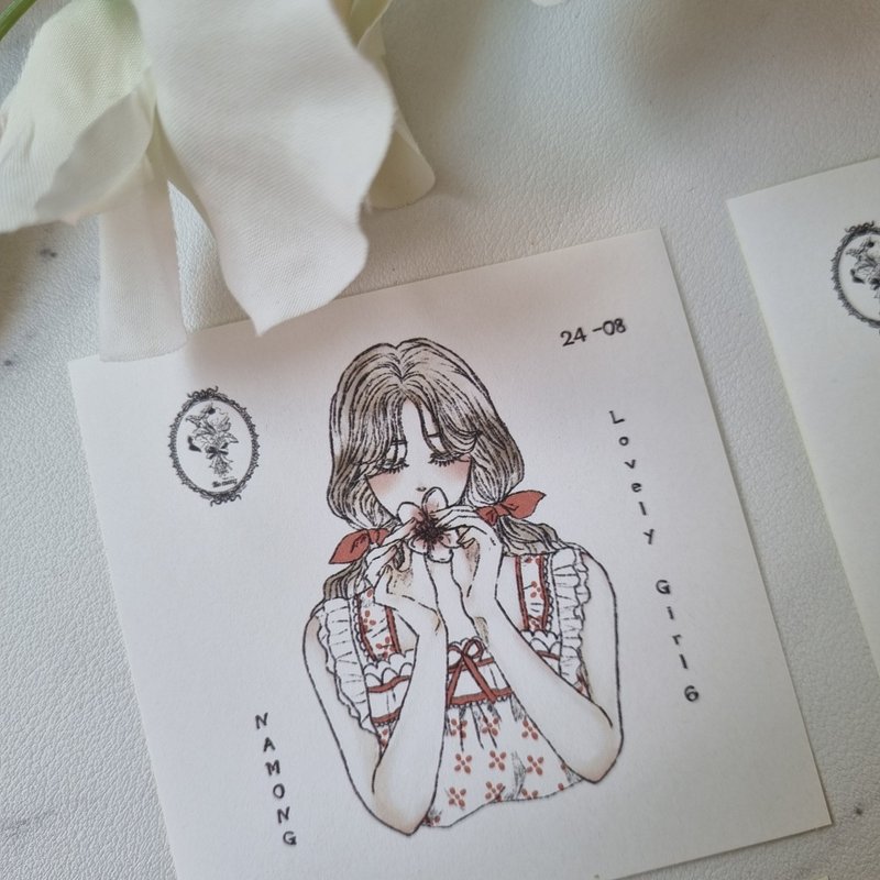 Lovely girl 6 - Stickers - Paper 