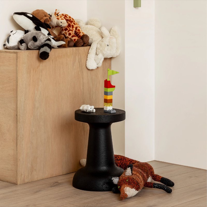 PUSHPIN Mini | 兩用軟木凳－邊桌 | 黑 - 其他家具 - 軟木/水松木 黑色