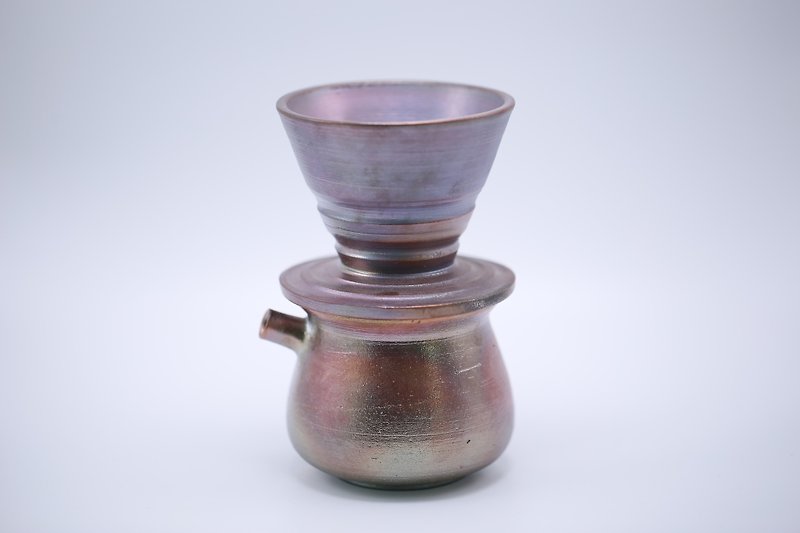柴燒紫金咖啡濾杯組 - 茶壺/茶杯/茶具 - 陶 