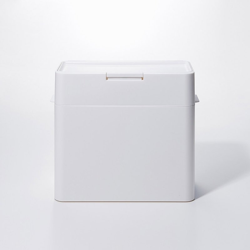 日本のLike-itシール多機能小型デオドラントプッシュゴミ箱9.5L2色ご用意 - ごみ箱 - プラスチック ホワイト