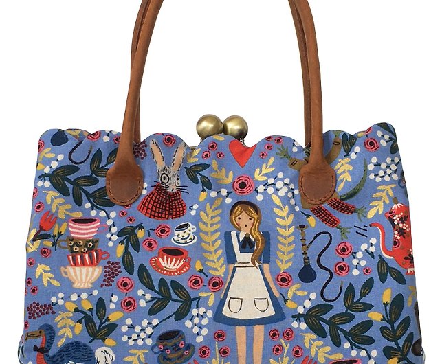 Alice in wonderland large capacity side bag carry as handbag