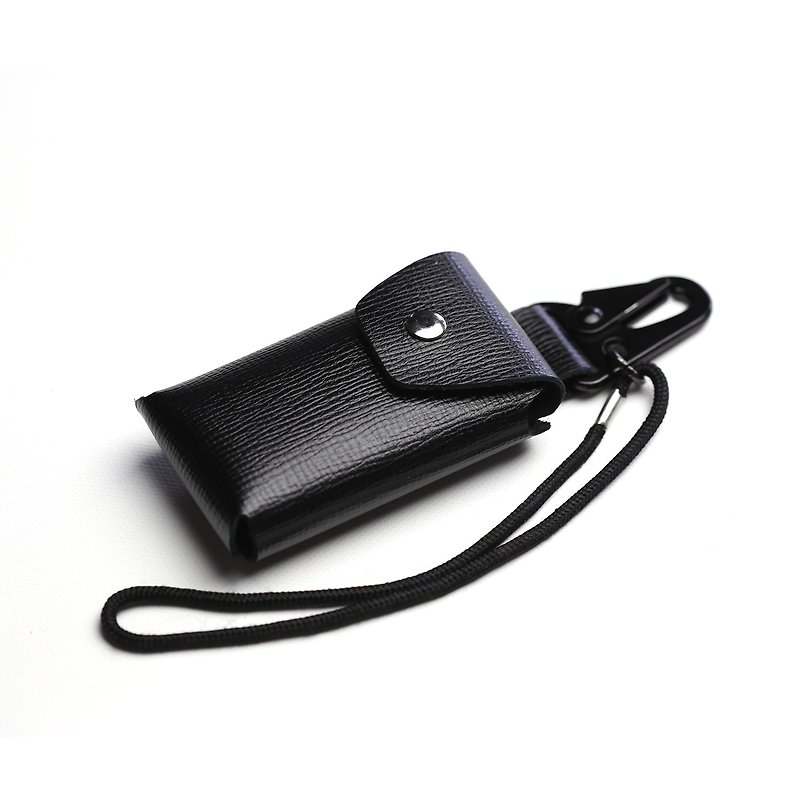 Car remote key or iron rolling door remote control NERO BAG cow leather storage bag - อื่นๆ - หนังแท้ สีดำ