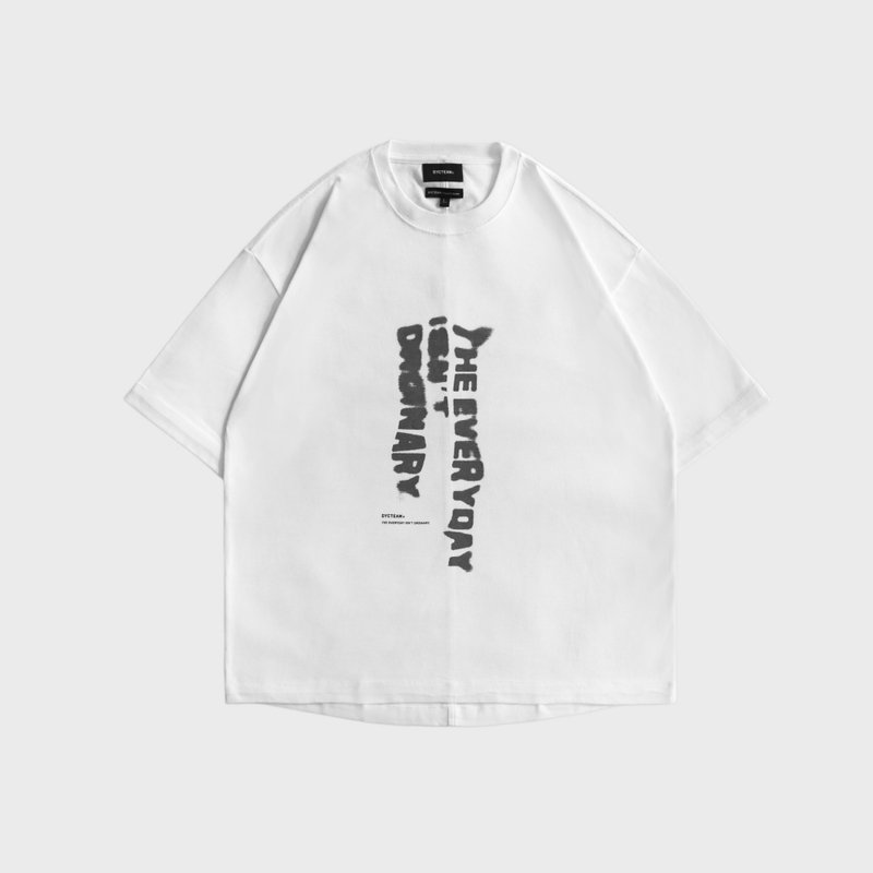 DYCTEAM - 斑駁落肩重磅TEE (white) - 男 T 恤 - 其他材質 白色