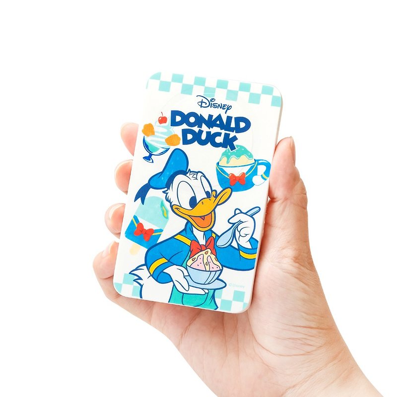 Made in Taiwan [Travel Charging] Disney Magnetic Wireless Fast Charging Power Bank-Donald Duck - ที่ชาร์จไร้สาย - วัสดุอื่นๆ สีน้ำเงิน