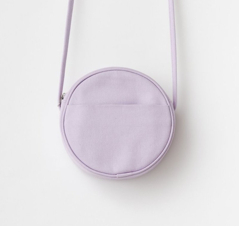 [New] SC. GREEN Round Shoulder Bag / Messenger Bag - Clove Violet - กระเป๋าแมสเซนเจอร์ - ผ้าฝ้าย/ผ้าลินิน สีม่วง