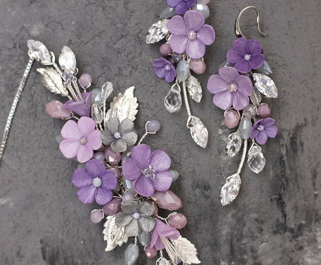 Violet on sale flower jewelry