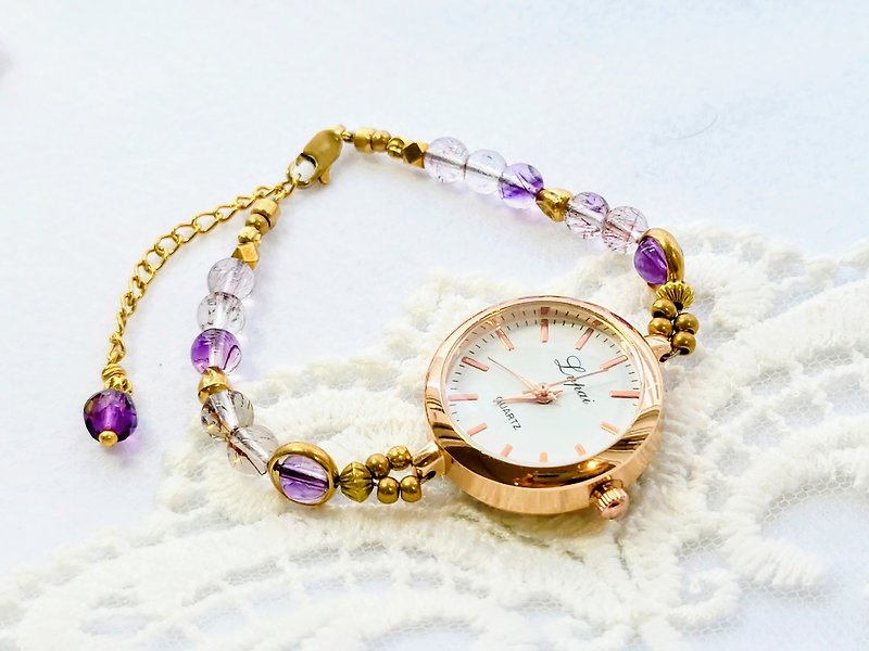 Airplane Ears/Watch Bracelet/[Your Years]/Zi Chao Qi/Amethyst - Women's Watches - Crystal 