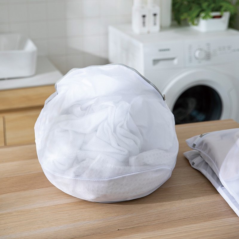 Japan Shoyama Spherical Fine Mesh Anti-tangle Clothes Storage/Laundry Bag-6pcs - อื่นๆ - เส้นใยสังเคราะห์ ขาว