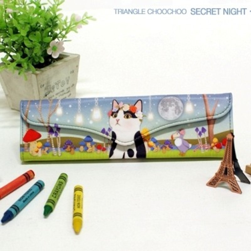 Jetoy, choo choo sweet cat Golden Triangle dazzling pencil cases _Secret night (J1410804) - Pencil Cases - Other Materials Pink