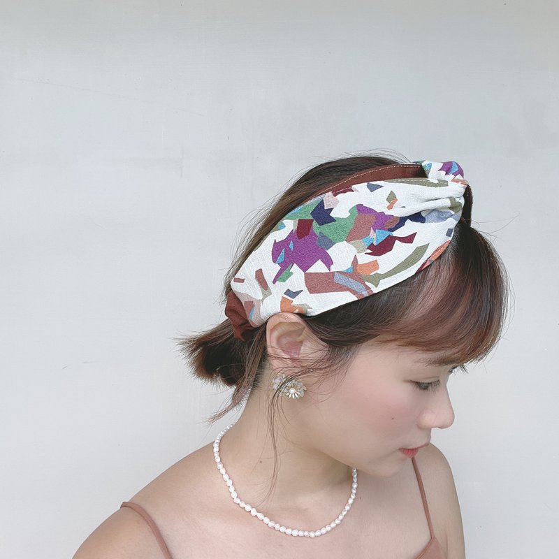 mosaic Elastic hairband - เครื่องประดับผม - ผ้าฝ้าย/ผ้าลินิน หลากหลายสี