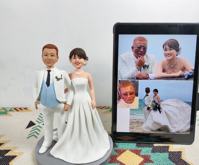 オーダーメイド】3D肖像画置物似顔絵/結婚祝い・記念日プレゼントに