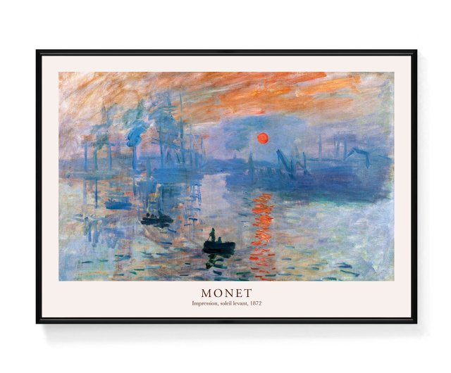 モネ_日の出の印象-モネシリーズ 吊り下げ画/風景画/太陽/装飾画