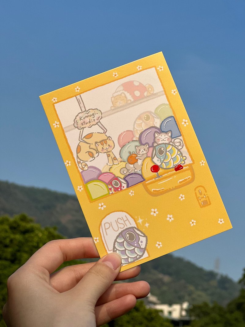 Clip doll machine postcard - Cards & Postcards - Paper Yellow