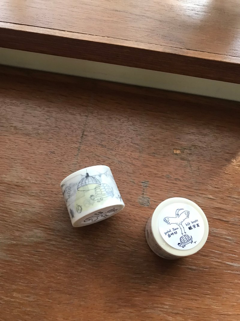 千年鶴萬年龜 紙膠帶 - 紙膠帶/和紙/PET - 紙 白色