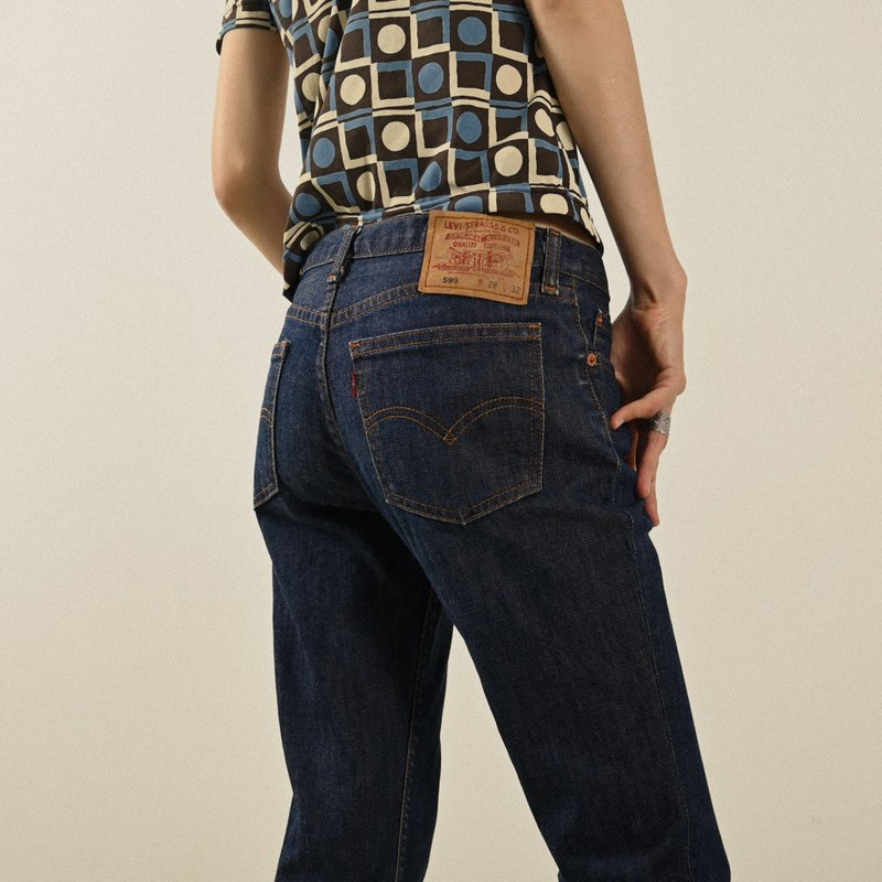 【NaSuBi Vintage】Levi's低腰牛仔古著長褲 - 女長褲 - 棉．麻 藍色
