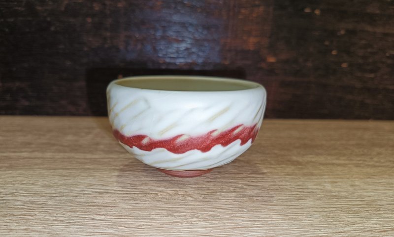 Rubai glaze handmade knife-cut tea cup - Yingge ceramic artist Li Minrui - ถ้วย - ดินเผา 