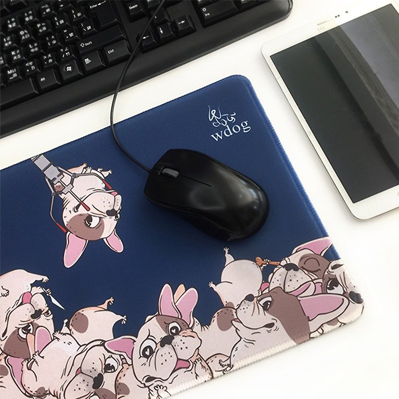 Mouse pad-clip doll method (two colors optional) - แผ่นรองเมาส์ - ยาง 