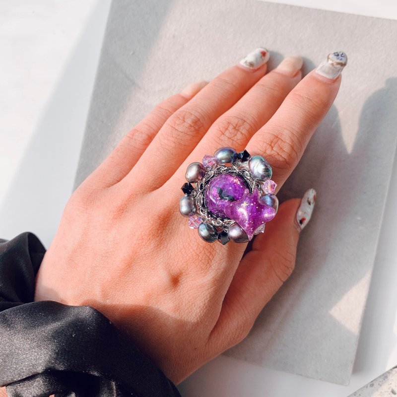 [Halloween Exclusive] Gemstone Ring - General Rings - Resin Purple