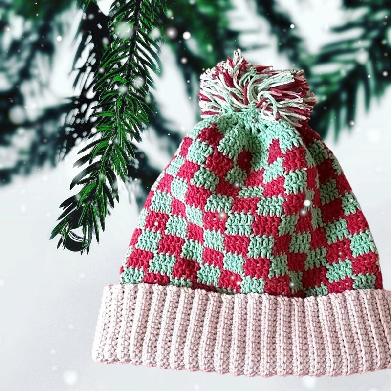 聖誕格格 手作編織帽 創意毛帽 交換禮物 聖誕禮物 文創設計 冬裝 - 帽子 - 棉．麻 多色