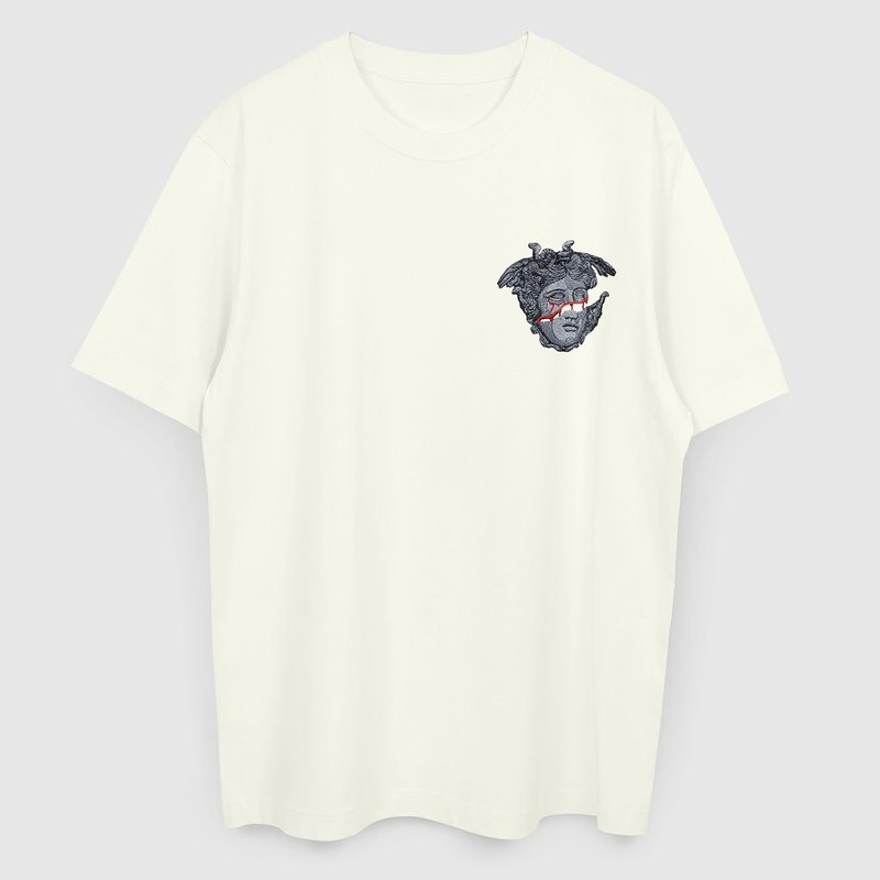 梅杜莎 Medusa 刺繡短袖T恤 重磅涼感寬鬆 OVERSIZE TEE  穿搭 - 男 T 恤 - 棉．麻 多色