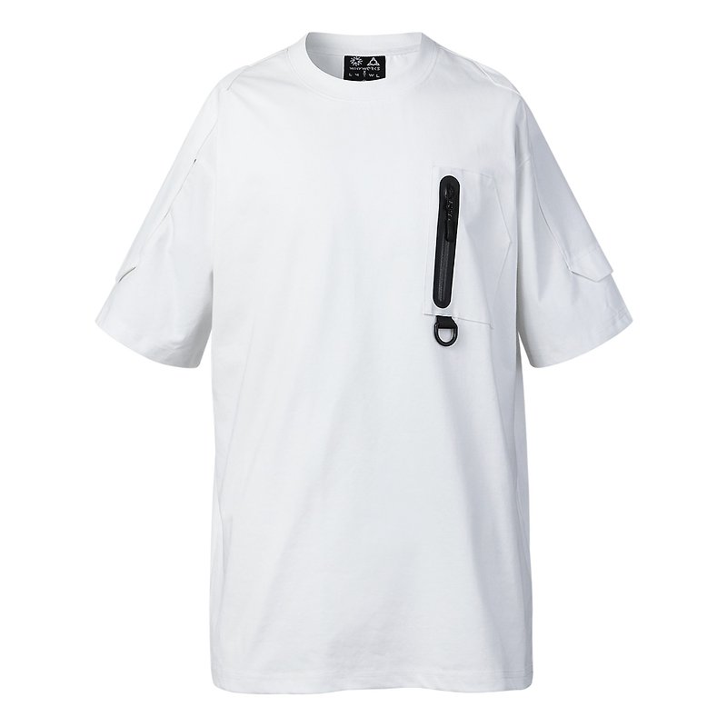 Joint model Solona fabric short-sleeved T-shirt functional outdoor sports breathable quick-drying cool antibacterial short-sleeved - เสื้อยืดผู้ชาย - วัสดุอื่นๆ ขาว