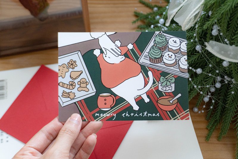 Christmas Card | Meowrry Christmas Dinner - การ์ด/โปสการ์ด - กระดาษ 