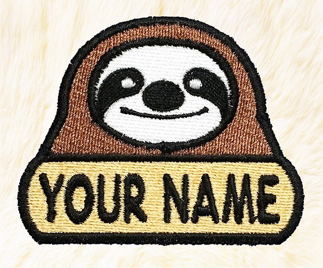 Sloth Custom Iron-on Patch With Name Personalized Free